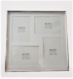 CORNICE PORTAFOTO MULTIFOTO METALLO COLOR ARGENTO DA TAVOLO 