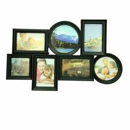Cornice Portafoto Multipla Shabby Chic 7 FOTO posti PVC NERO
