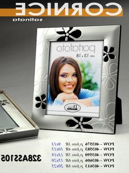 cornice portafoto portafotografia satinata elegante con pied