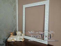Cornice Quadro Moderno bianco e argento asta misure perzonal