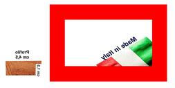 Cornice Rossa liscia in legno per stampe, foto, diplomi - Sp