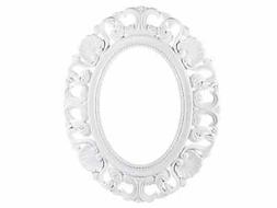 Cornice Shabby Chic da parete in legno bianco lavorato