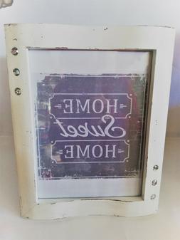 CORNICE SHABBY CHIC LEGNO BIANCO ANTICATO STRASS PORTAFOTO D
