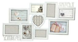 Cornice, shabby chic, LOVE FAMILY, in pvc, 9 posti per foto,