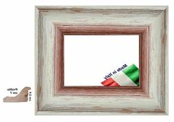 Cornice Shabby con sfumature Rosse per quadri,stampe,dipinti