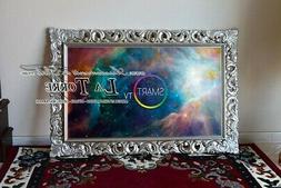Cornice Televisore Smart TV traforata legno pino foglia arge