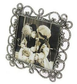 15x15 Argento Luccicante Vintage Telaio Supporto Quadro Per 