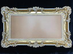Barocco Oro-bianco Foto Matrimonio 96x57 Grande Con Vetro