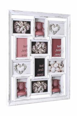 Collage 52x67cm 12 Foto 10x15 Shabby Chic Vintage Vetro