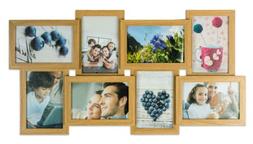 cornici collage 57x30cm 8 foto 10x15 rovere