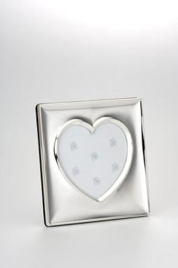 Cuore 13cm Grande Argento Telaio Supporto Per Immagini Amore