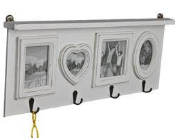 Guardaroba Cuore Bianco Antico Shabby Parete Foto Legno