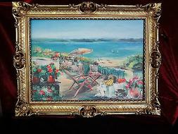 Immagine Con Telaio Antico Barocco Rococo Casa Sulla Spiaggi