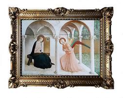 La Annuncio Angelico Antico Barocco Rococo 90x70 Con Telaio 