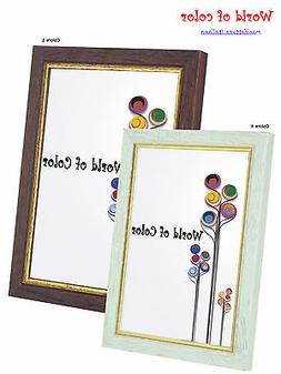 Legno 709 Porta Foto Da Muro Colorata Bianco Nero Cornice Qu