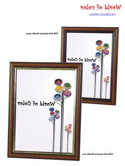 Legno 710 Porta Foto Da Muro Colorata Bianco Nero Cornice Qu