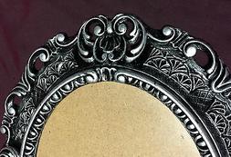 Ovale Barocco Nero-argento 45x38 Portafoto Cornice Foto Con 