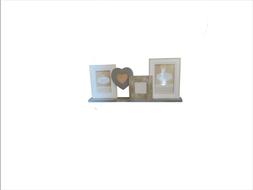 Portafoto Cuore Shabby Bianche E Grigie Regalo Fai Da Te Mul