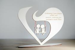 Cuore con Fidanzati legno Regalo di San Valentino Perfetto p