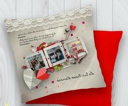 Cuscino a cuore/quadrato Idea Regalo San Valentino "Cornici 