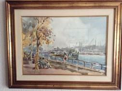 Dipinto Acquerello Giulio FALZONI. Misura cm 50x35 con vetro