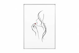 KunstLoft&reg; Dipinto in acrilico 3D 'Ruby-Red Kisses' 50x70cm