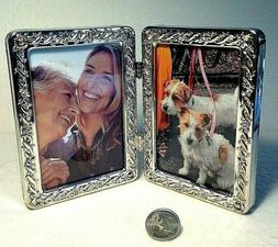 Doppia cornice Foto Double PHOTO FRAME Silver Plated 7x12 da