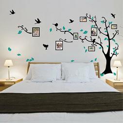 Famiglia Albero Uccellino Cornice Foto Vinile Stanza Beb&egrave; C
