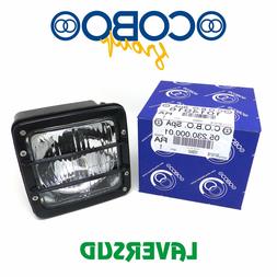 Fanale COBO Anteriore Quadrato Cornice Nera per Trattore a 2