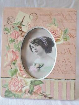 Foto Cornice Francese Shabby Chic Ovale Apertura Rose Parigi