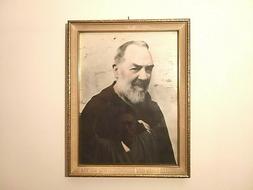 FOTO ORIGINALE DI Padre Pio da Pietralcina con cornice in le
