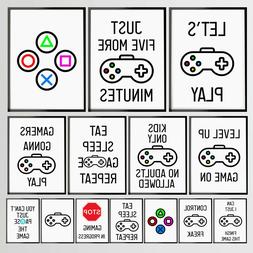 Gamer Gioco Camera prints Divertente Muro D&eacute;cor Poster senz
