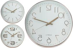 Grande 30cm Rotondo Rame Orologi da Parete Spesso Cornice Qu