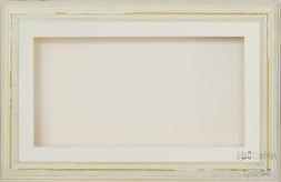Grande 3D Shabby Chic Crema Legno Scatola Cornice Medaglia C