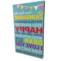 Grande You Are My Sunshine Cornice da Parete H 40 CM Tipogra