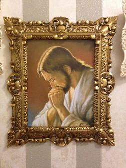 Immagine Sacra Ges&ugrave; Antico Quadro 45x38 da Parete Religiosa