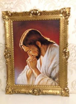 Immagine Sacra Ges&ugrave; Antico Quadro 90x70 da Parete Religiosa