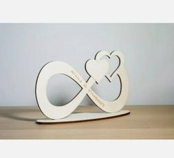 Infinito con Cuore In Legno Regalo di San Valentino Perfetto