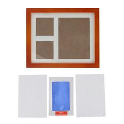Kit Per Impronte Footprint Handprint Bimbi Cornice in Pecan 