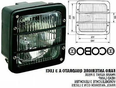 0511500001 fanale anteriore quadrato con cornice nera