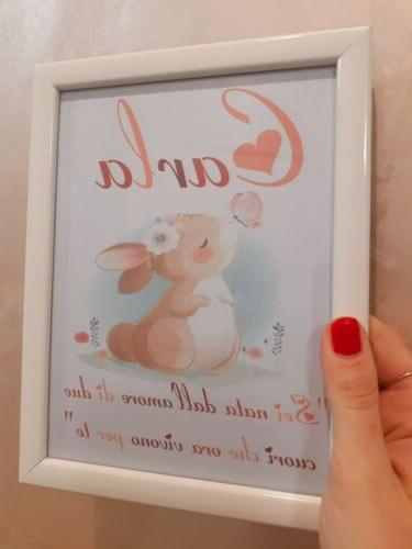 1 quadretto a scelta nascita cornice personalizzata