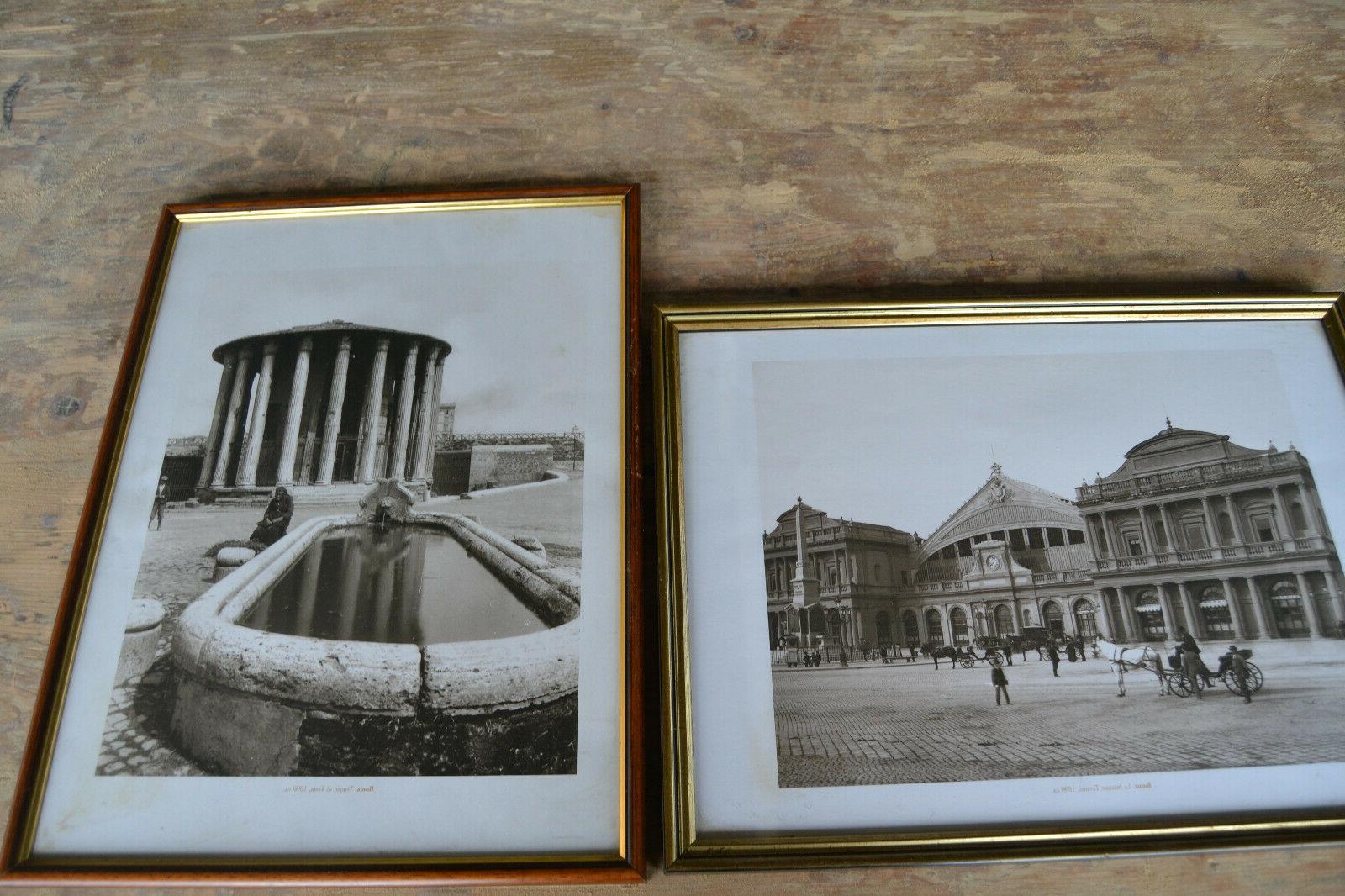 2 foto antiche della citta di roma
