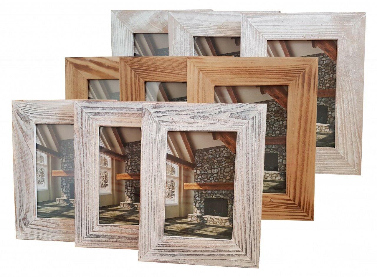 3er set legno cornici cottage 10x15 foto