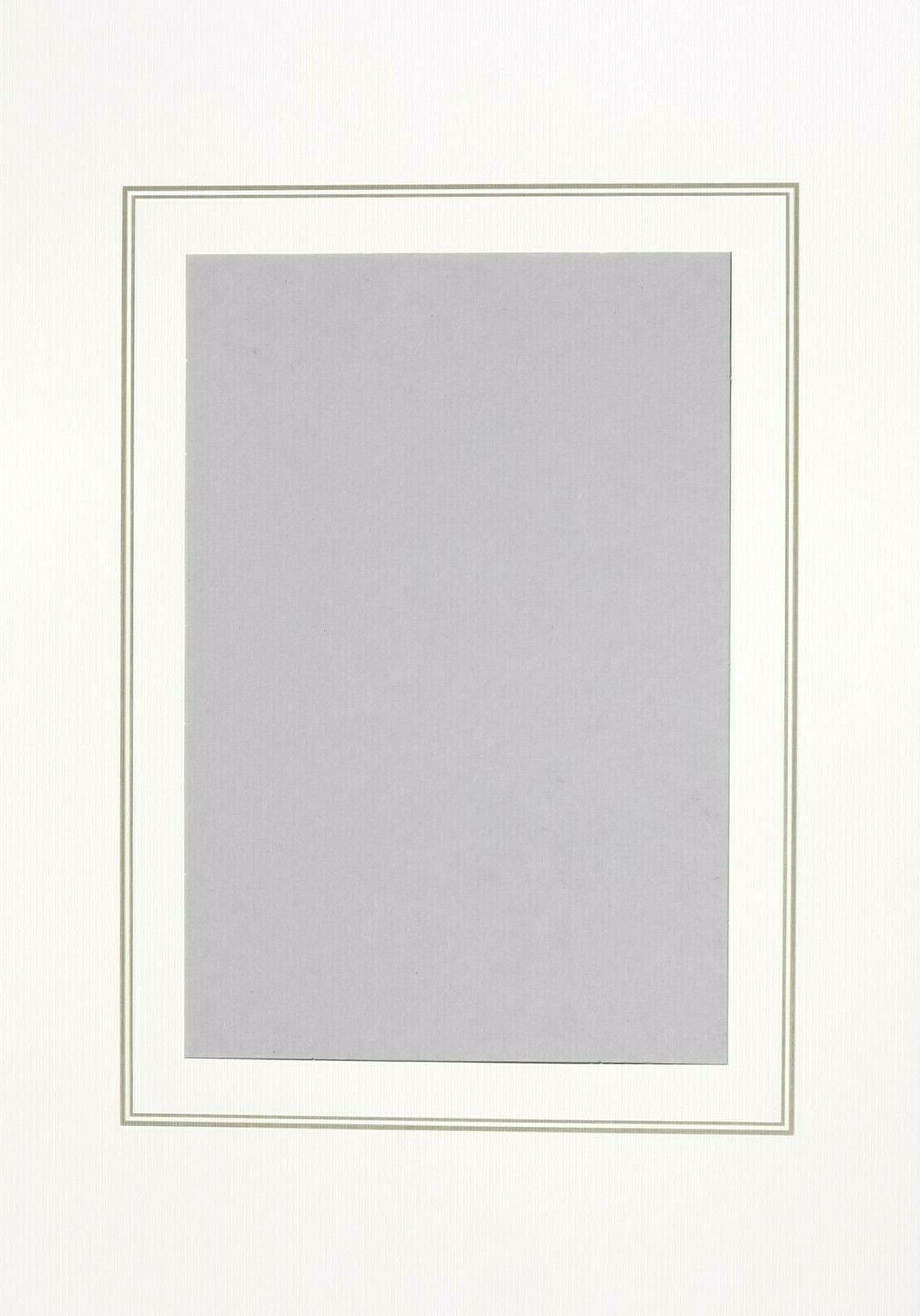 5x passepartout rettangolare colore avorio in cartoncino