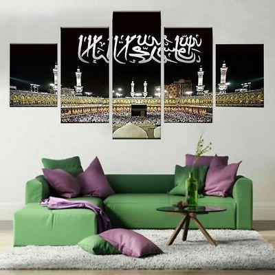 5xpanels senza cornice tela muslim arte pittura