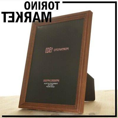 6 cornice portafoto 15x20 legno marrone da