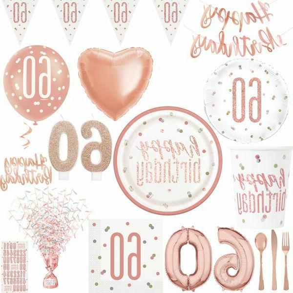 60 compleanno oro rose party decorazione donna