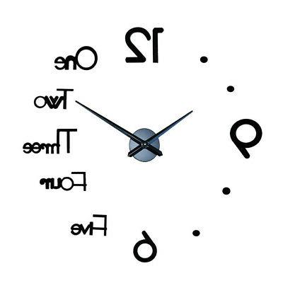 acrilico wall clock 3d lettere fai da