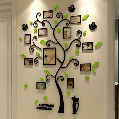 adesivi da parete foto cornice famiglia albero