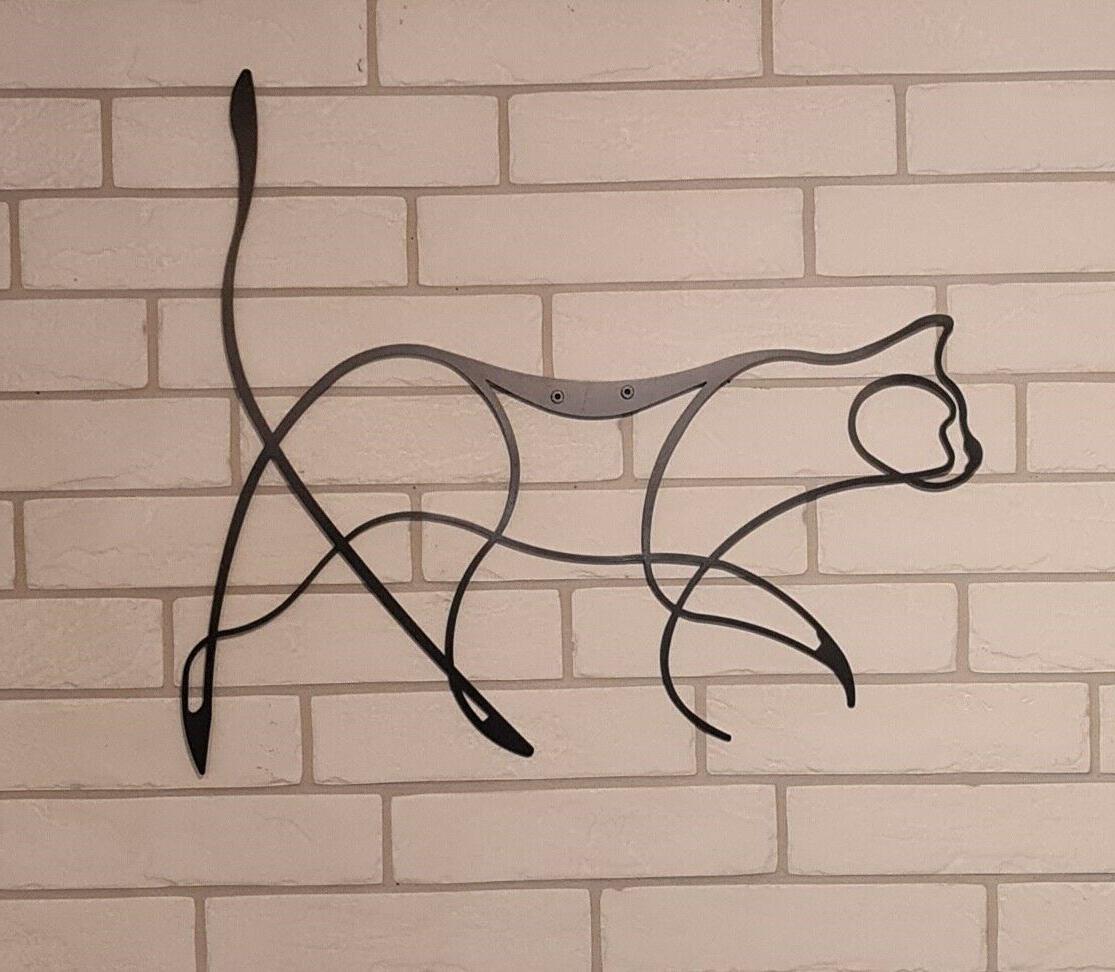 arredo gatto stilizzato da parete muro in